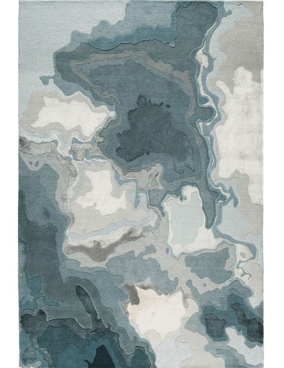 Teal Multicolor Premium Design Rug -Bisha Rugs