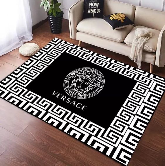 Black and White Royal Tufted Design Carpet