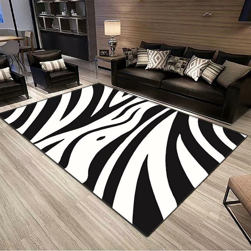 Black and White Zebra Print Design Rug