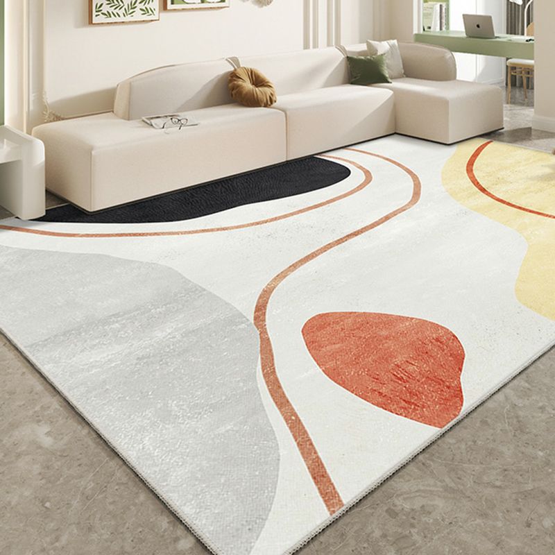 Brown and White Modern Hand Tufted Design Rug and Carpet