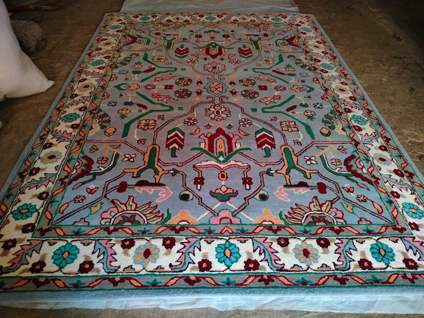 Multicolor Persian Design Area Rug