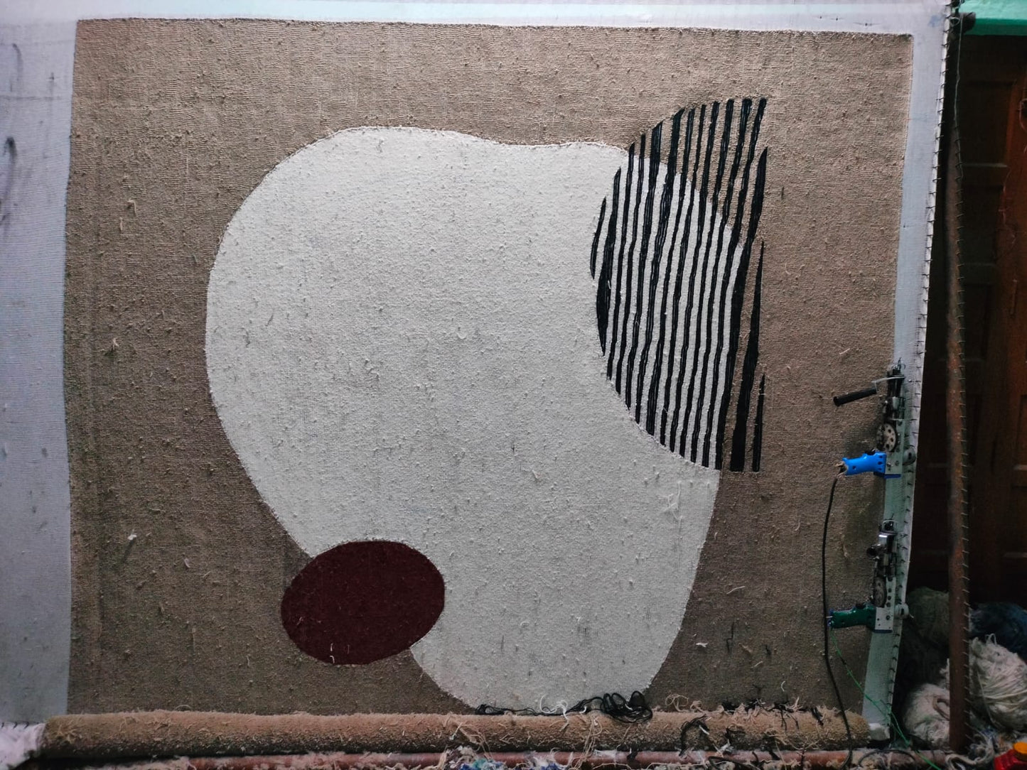 Multicolor Simple Design Wool Area Rug