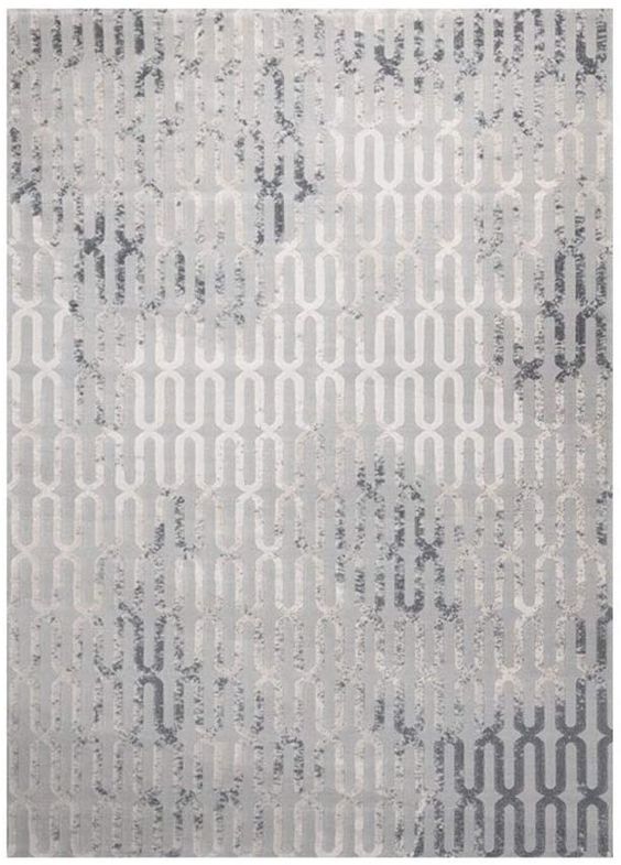 Light Gray Color Elysian Design Rug