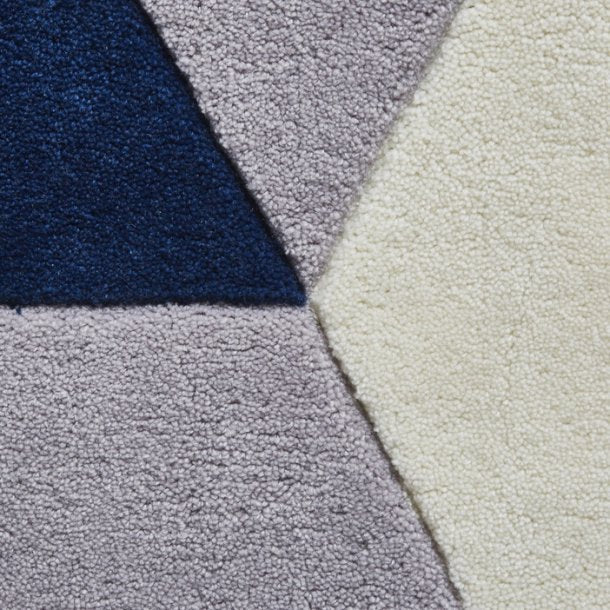 Blue + Gray Color Classic Design Area Rug
