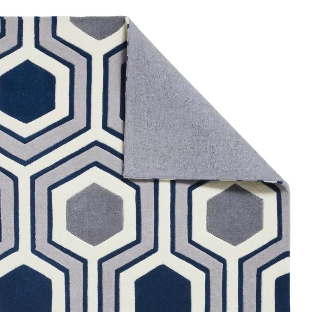 Blue + Gray Modern Design Area Rug