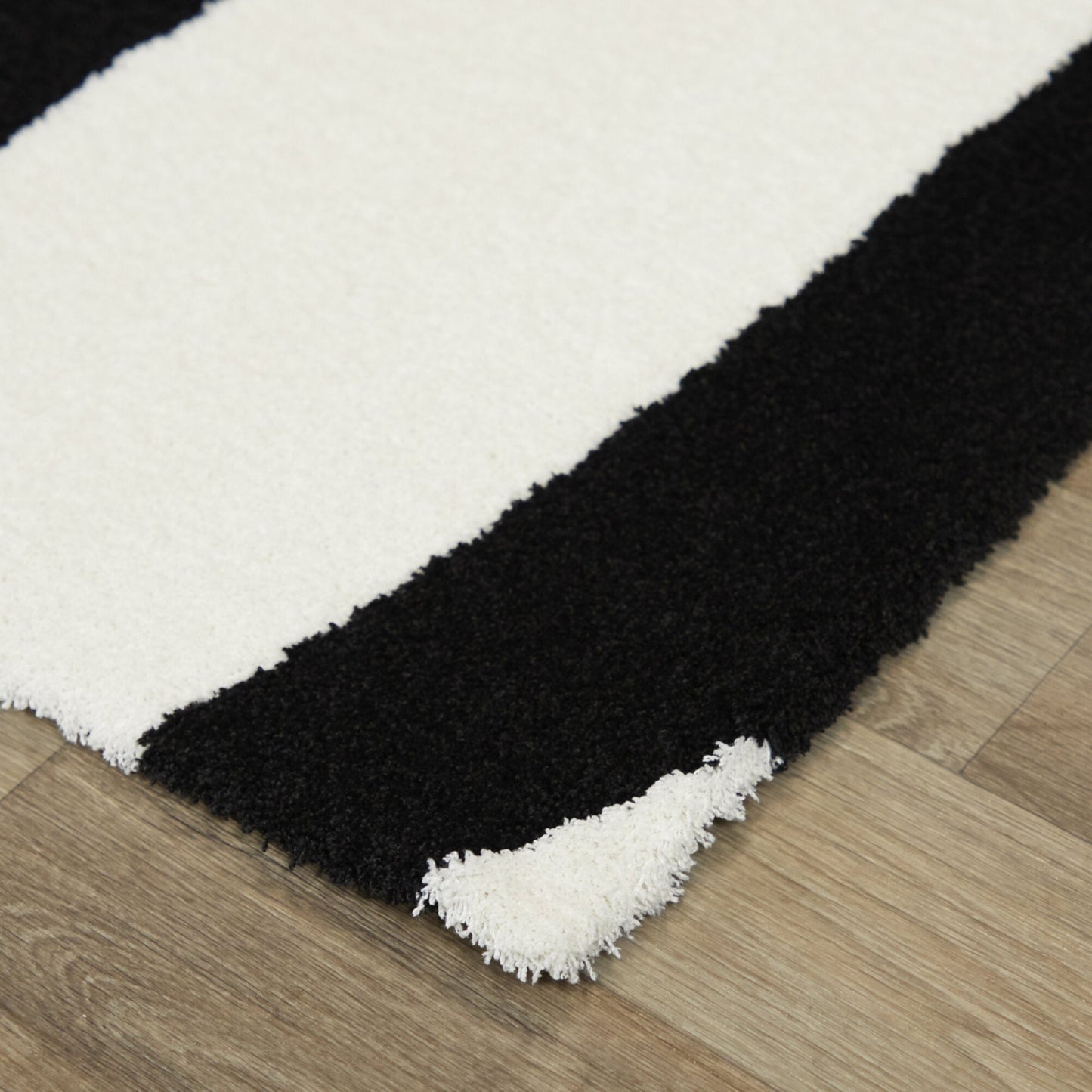 White+ Black Pattern Area Rug