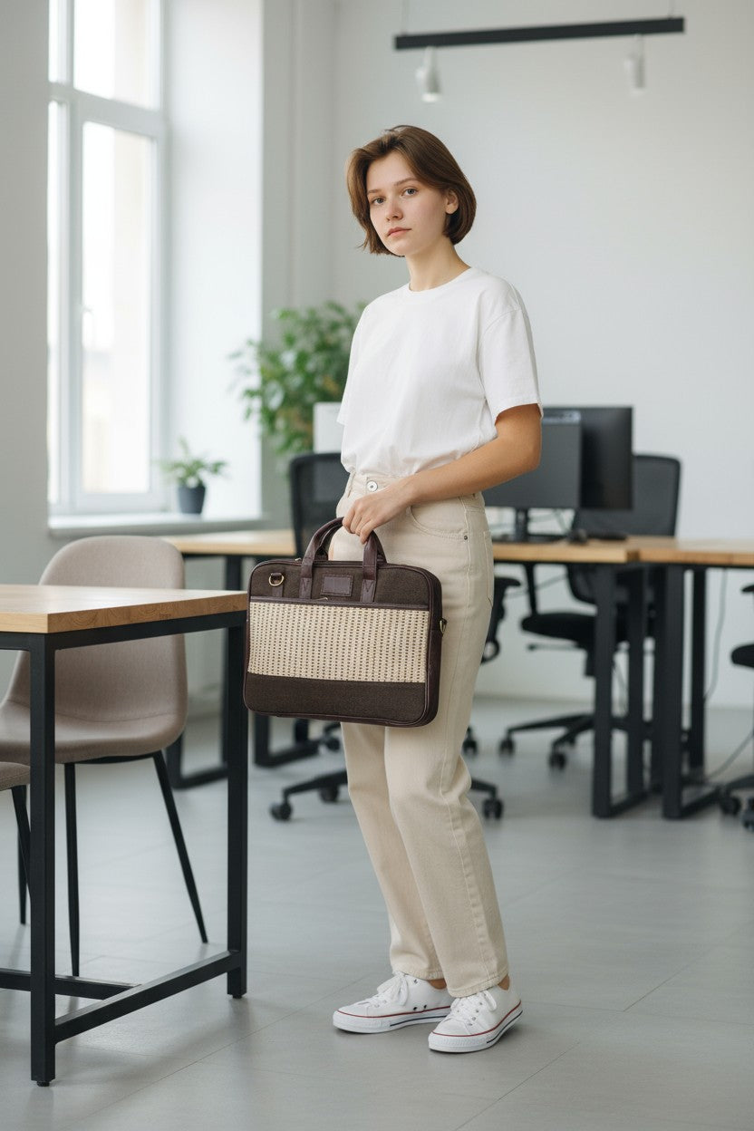Premium Jute Laptop Bag – A Work Companion That Matches Your Lifestyle