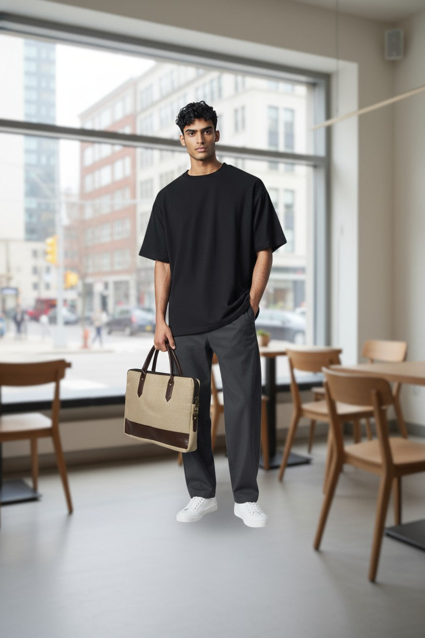 Stylish Jute Laptop Bag – For Office Days, Coffee Dates & Weekend Getaways