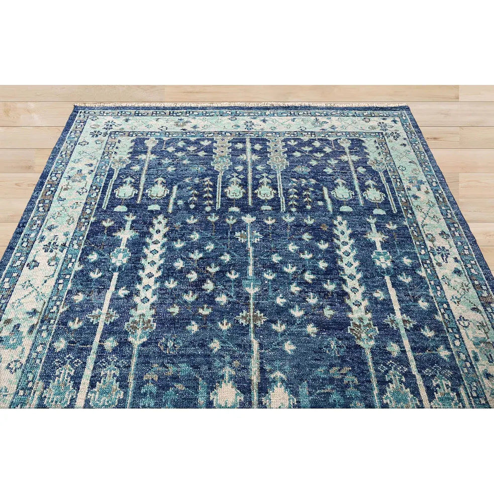 Hand Knotted Turkish Oushak Wool Area Rug