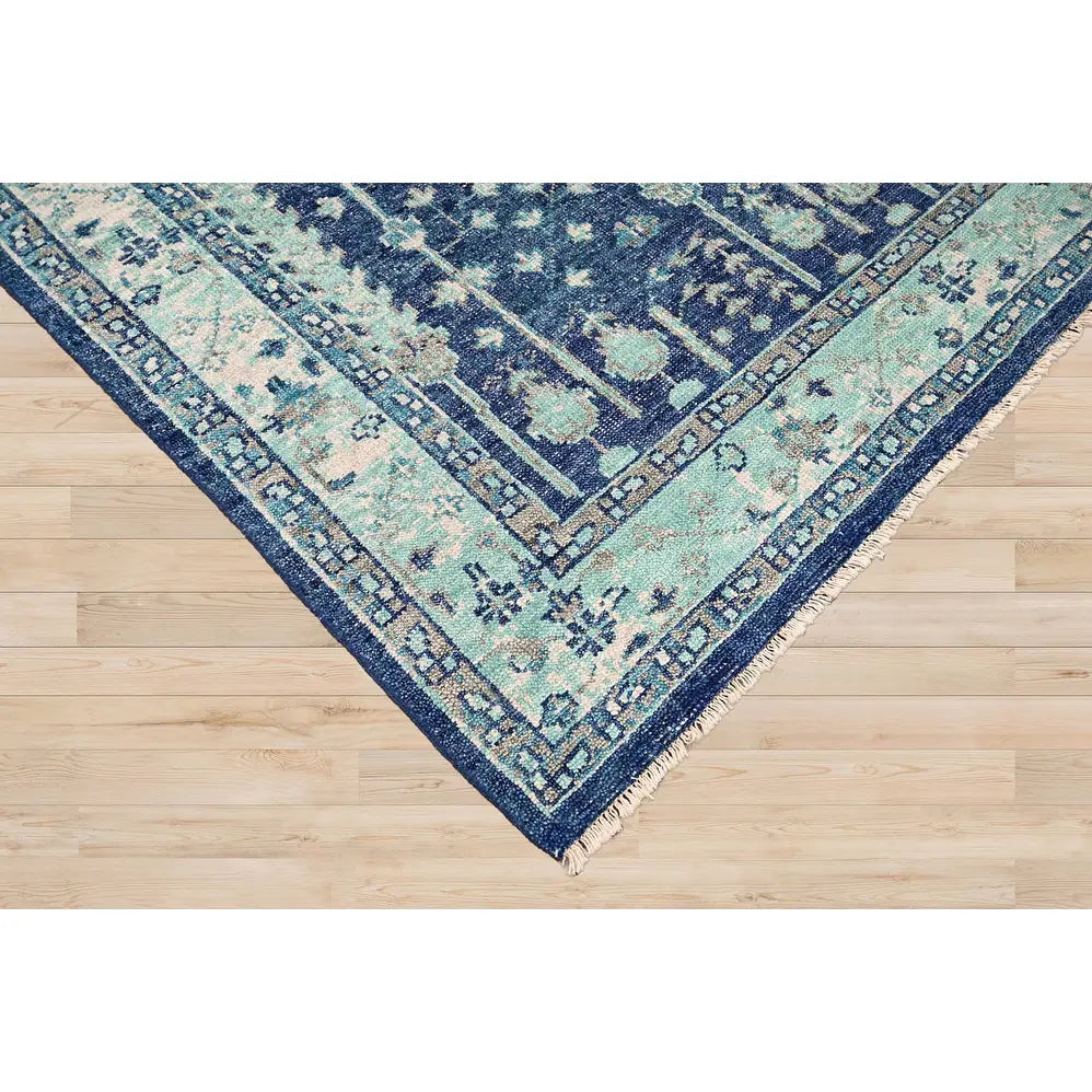 Hand Knotted Turkish Oushak Wool Area Rug