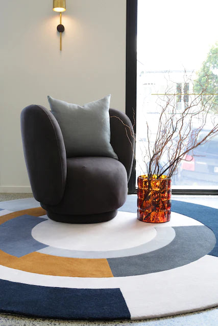 Plateau Modern Design Round Rug-Bisha Rugs