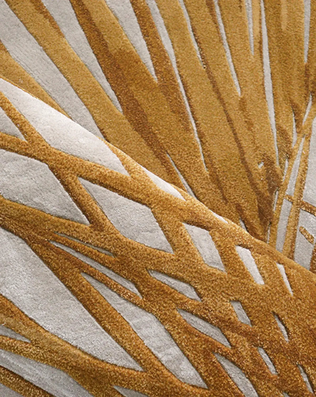 Beige and Golden Premium Design Rug -Bisha Rugs