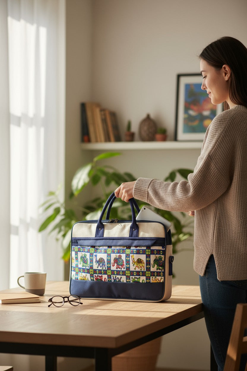 Contemporary Art Print Laptop Bag - Ancient Art, Modern Professional