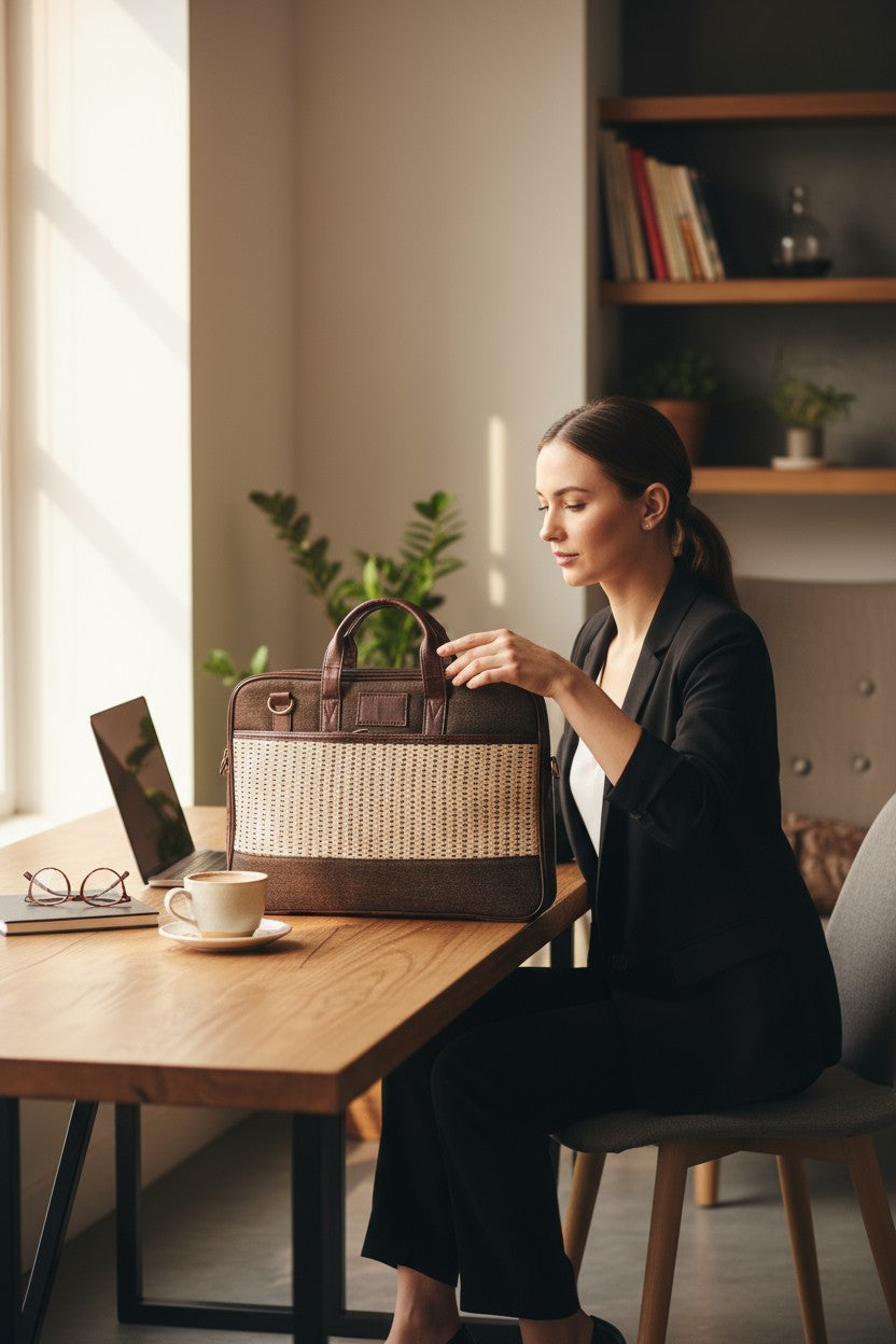 Premium Jute Laptop Bag – A Work Companion That Matches Your Lifestyle