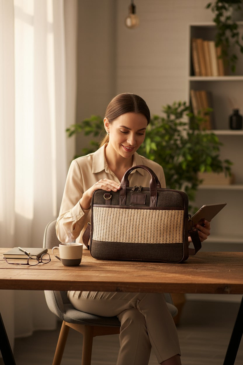 Premium Jute Laptop Bag – A Work Companion That Matches Your Lifestyle