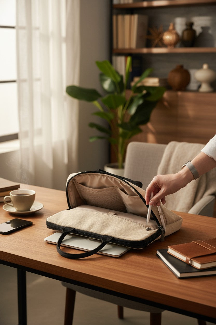 Classic Jute Laptop Bag – Carry Work Essentials in Style & Comfort