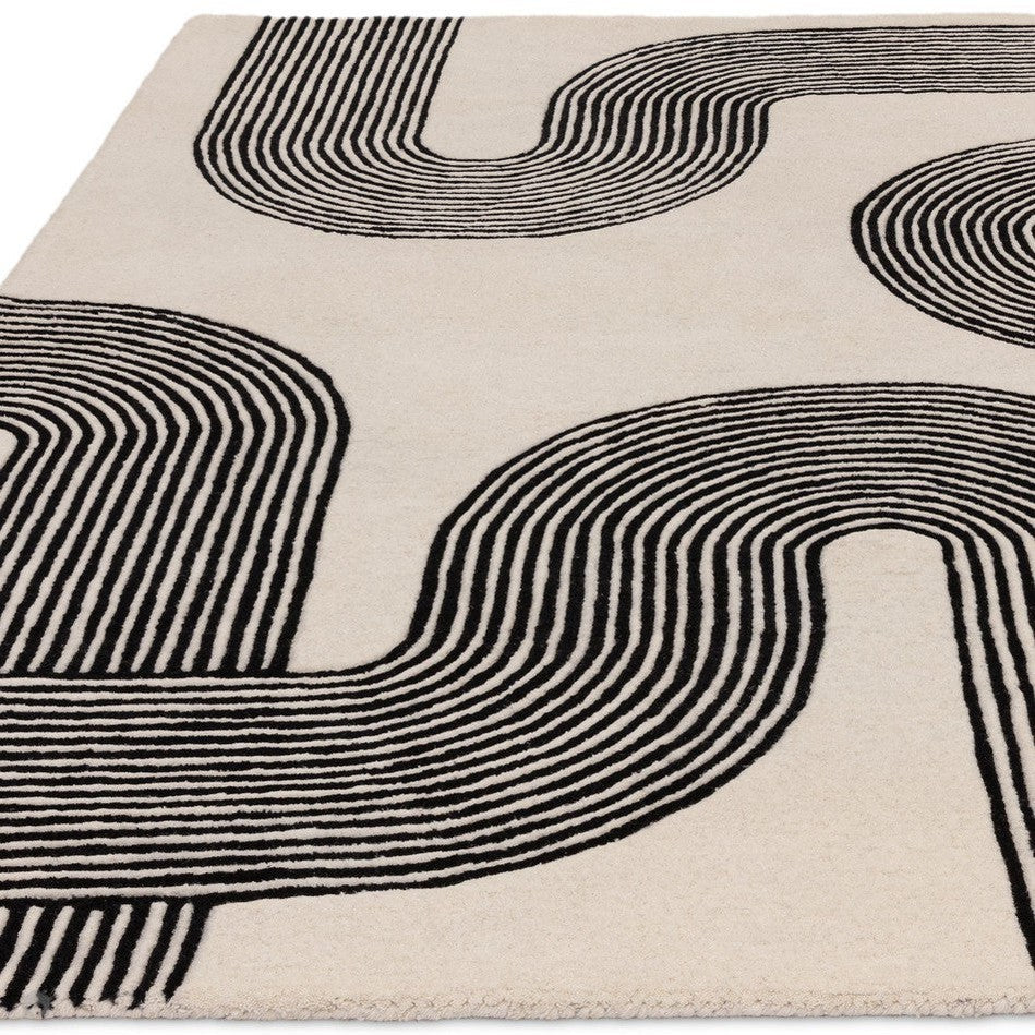 Arches Modern Geometric Hand-Tufted High-Density Soft Textured Rug -Bisha Rugs
