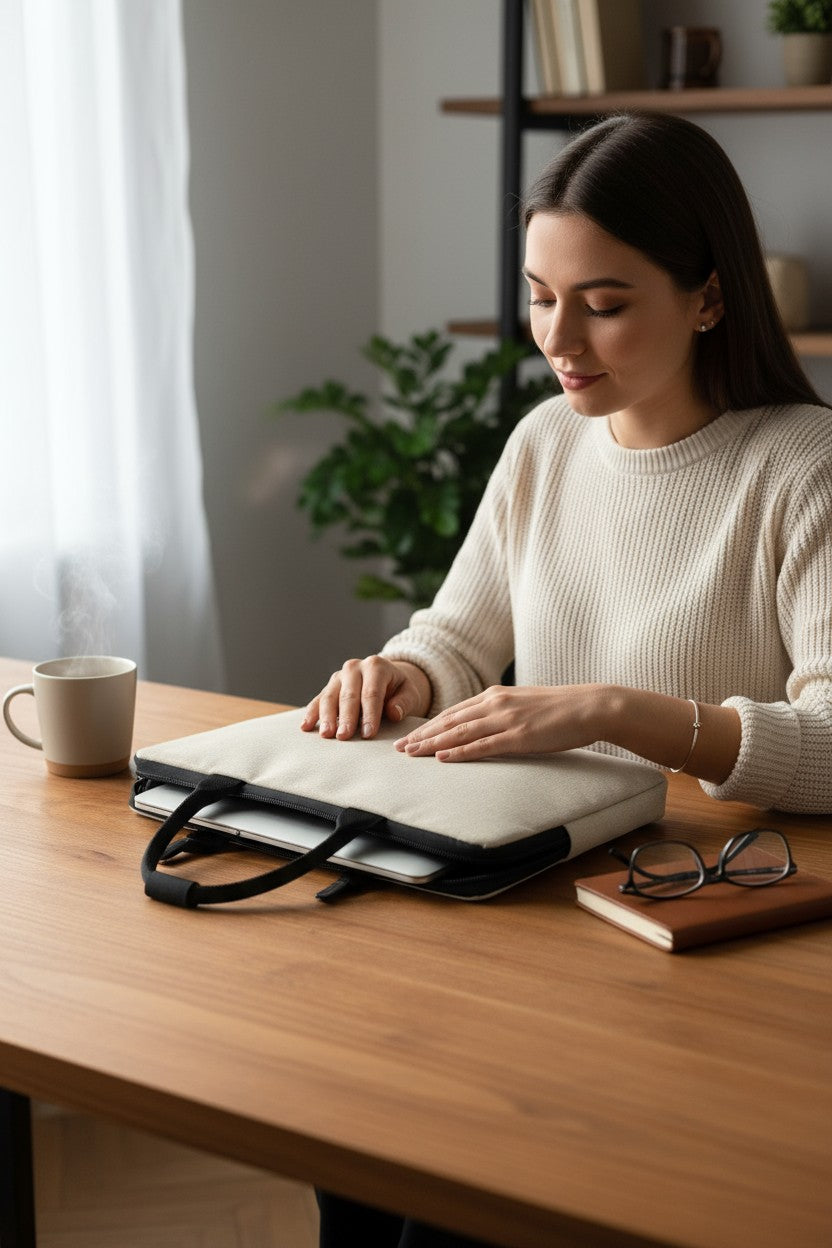 Classic Jute Laptop Bag – Carry Work Essentials in Style & Comfort