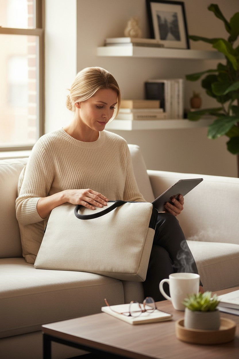 Classic Jute Laptop Bag – Carry Work Essentials in Style & Comfort