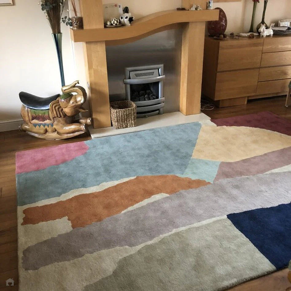 Abstract Modern Collage Hand-Tufted Rug -Bisha Rugs