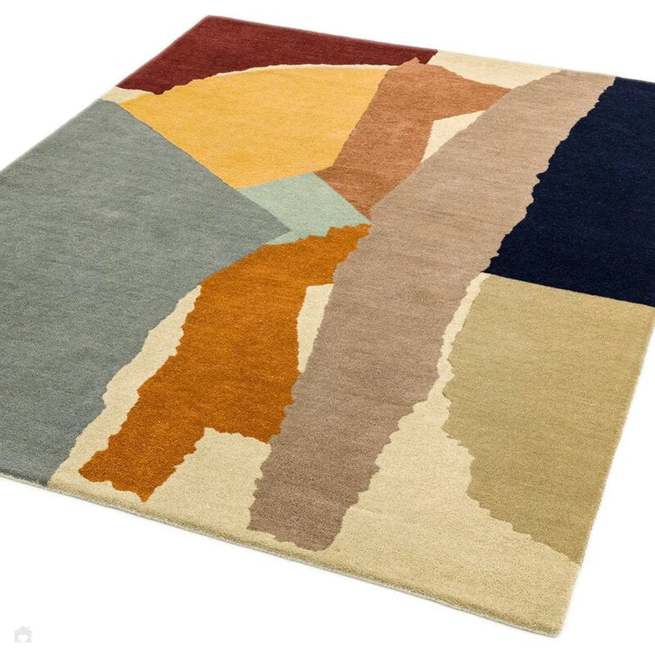 Abstract Modern Collage Hand-Tufted Rug -Bisha Rugs