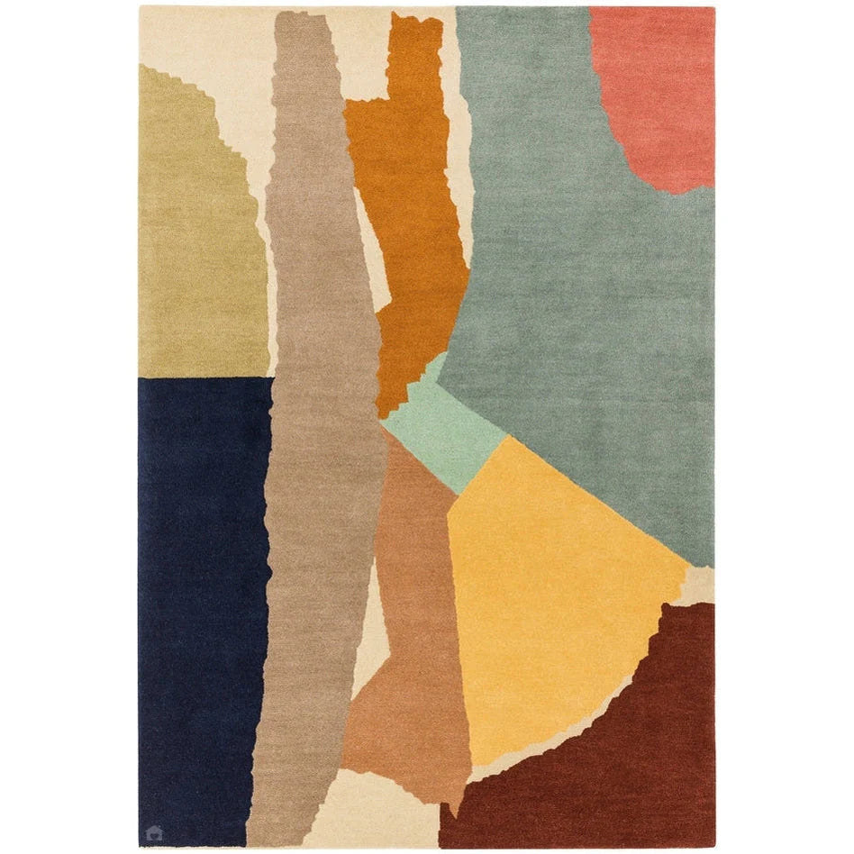 Abstract Modern Collage Hand-Tufted Rug -Bisha Rugs