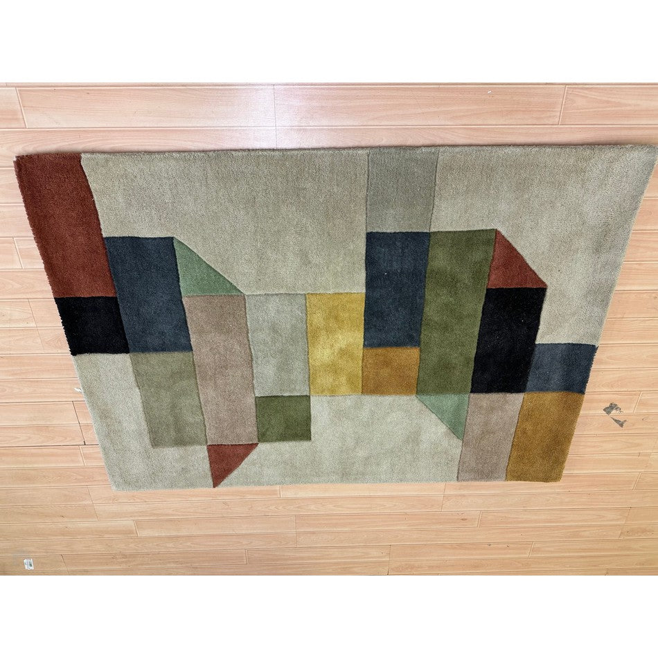 Modern Geometric Hand-Tufted Rug -Bisha Rugs