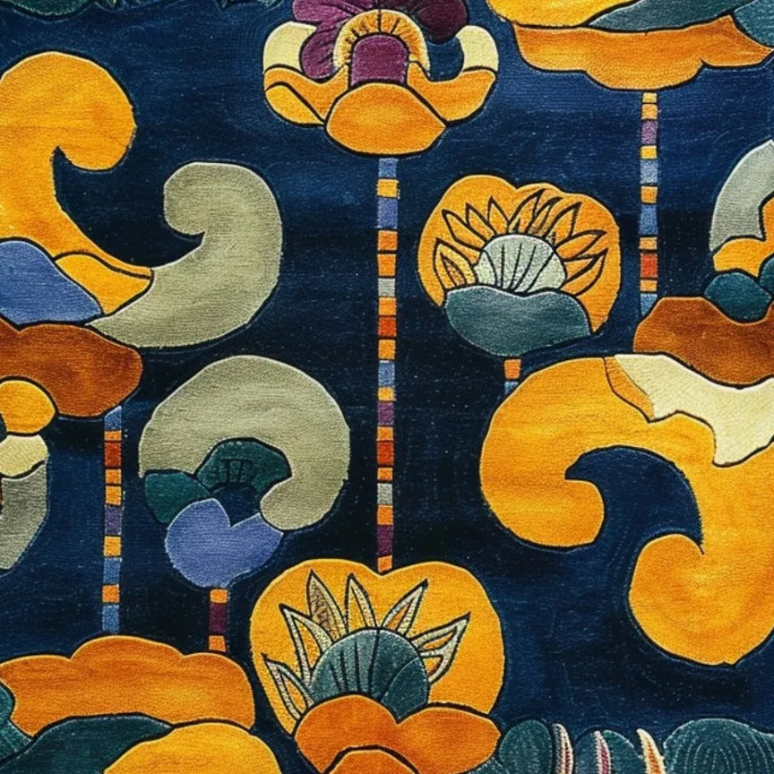 Tibetan Tapestry Tufted Wool Rug -Bisha Rugs