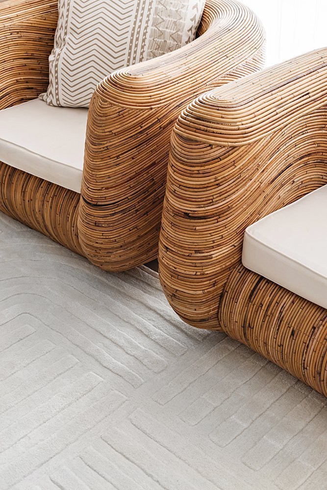 White color Modern Design Rug-Bisha Rugs