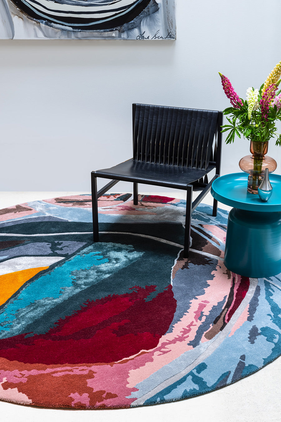 Nocturn Premium Design Hand-Tufted Round Rug-bisha-rugs