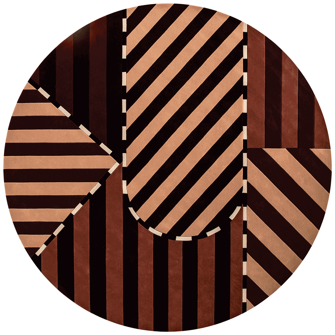 Figgoscope Geometric Design Hand-Tufted Round Rug-bisha-rugs