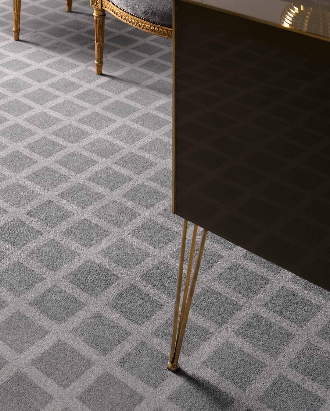 Graph Gray Color Geometric Design Hand-Tufted Area Rug-bisha-rugs