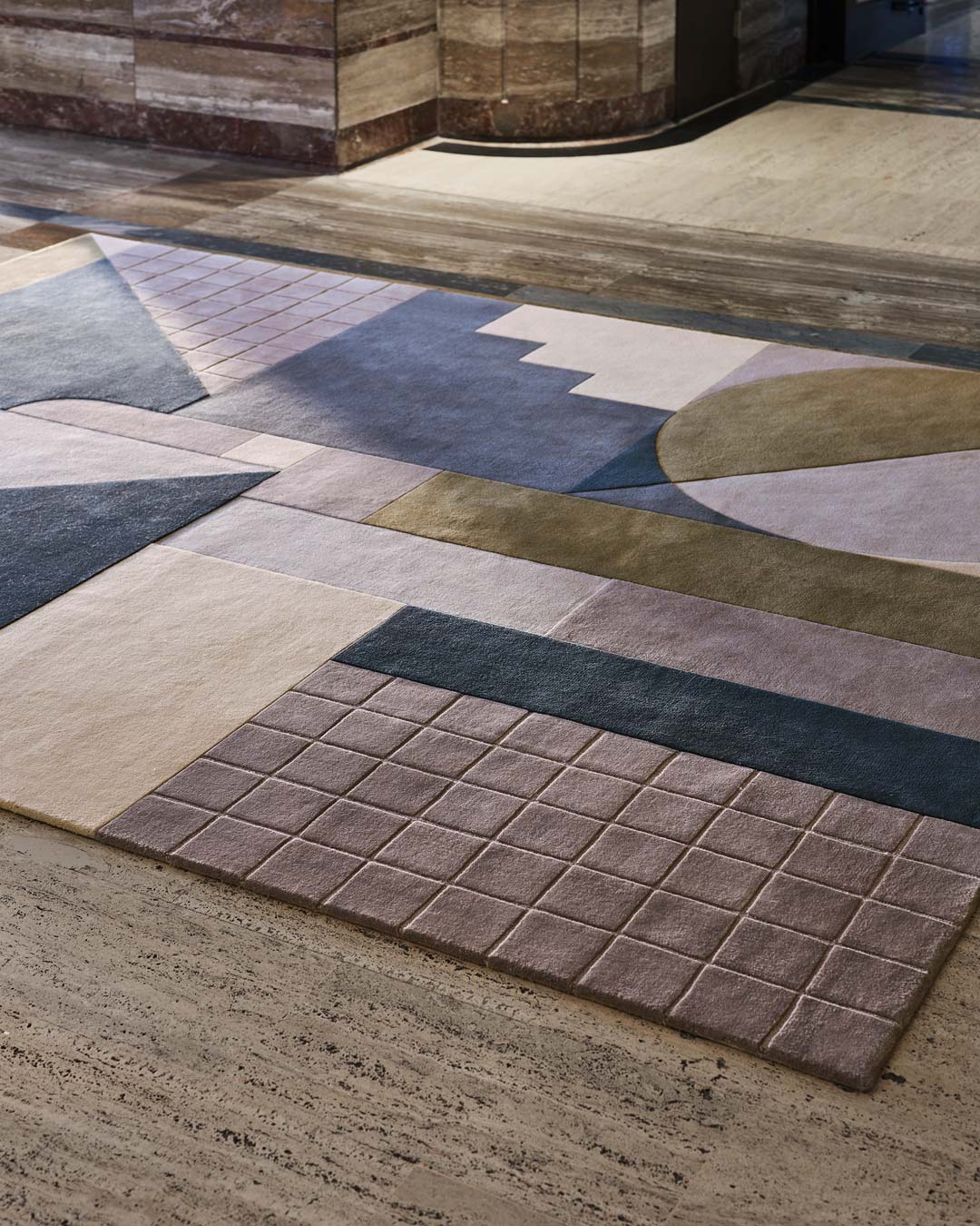Rateau Multicolor Geometric Hand-Tufted Rug-Bisha Rugs