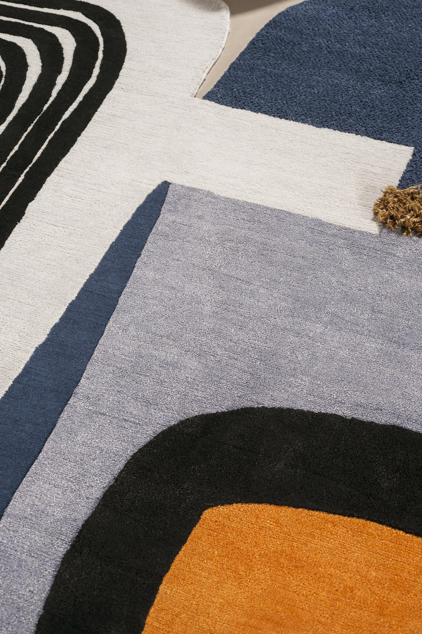 Premium Exotic Rug for Living Room in Multicolor - Irregular Shape Rugs