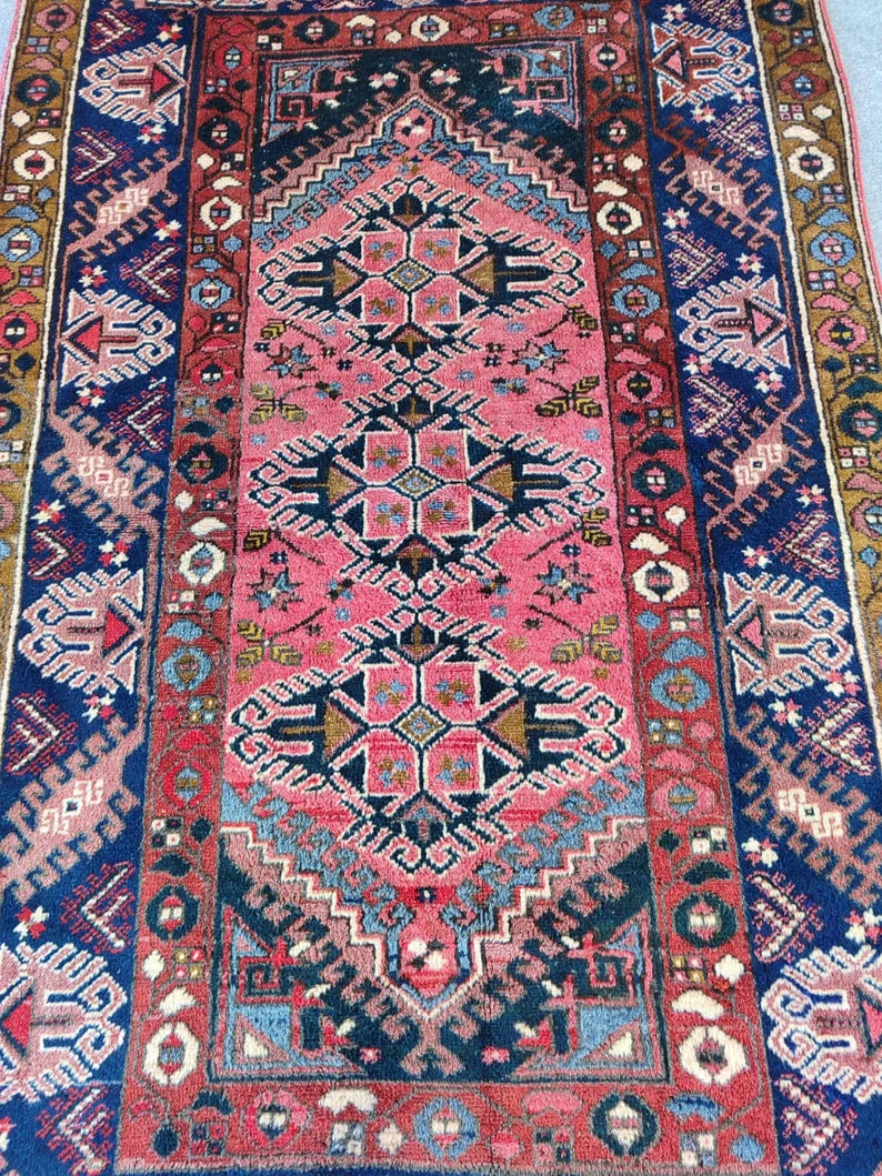Lulus Oushak Rug Faded Salmon Orange Vintage Wool Area Rug