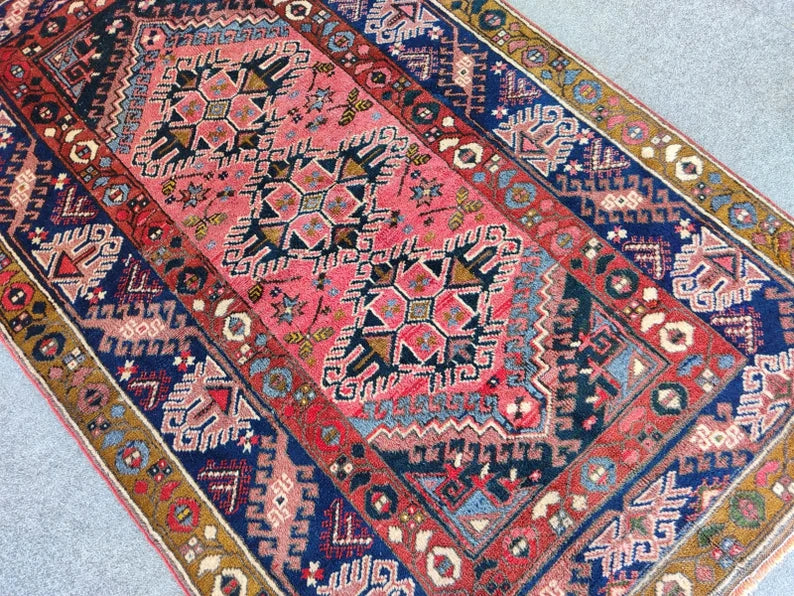 Lulus Oushak Rug Faded Salmon Orange Vintage Wool Area Rug