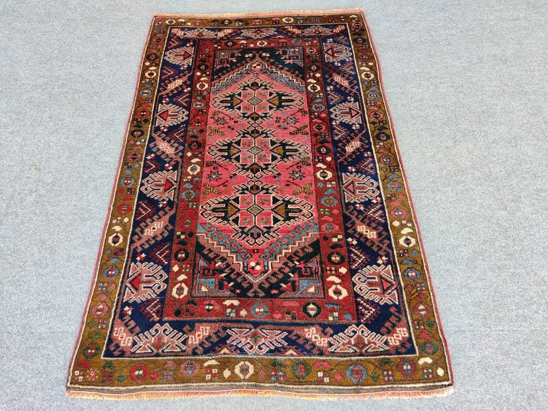 Lulus Oushak Rug Faded Salmon Orange Vintage Wool Area Rug