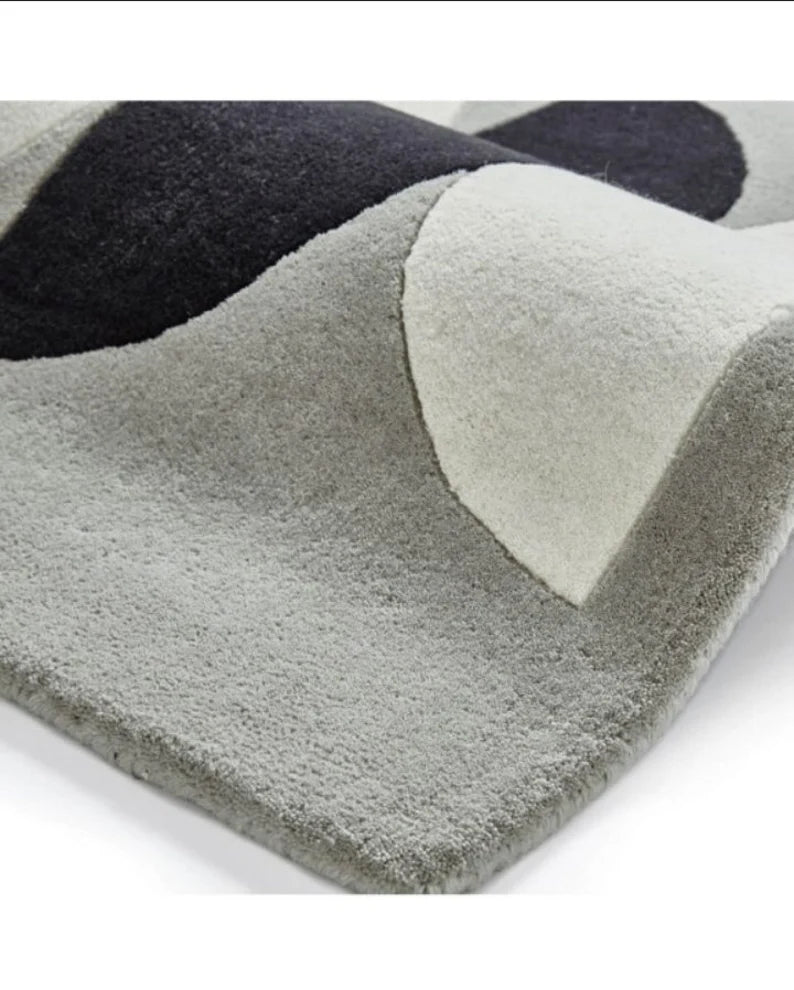 Gray Color Modern Design Hand-Tufted Rugs-Bisha Rugs