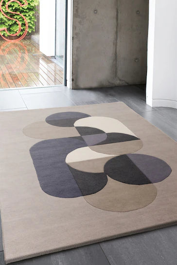Modern Design Multicolor Matrix Hand-Tufted Rug-Bisha Rugs