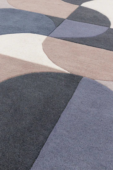 Modern Design Multicolor Matrix Hand-Tufted Rug-Bisha Rugs
