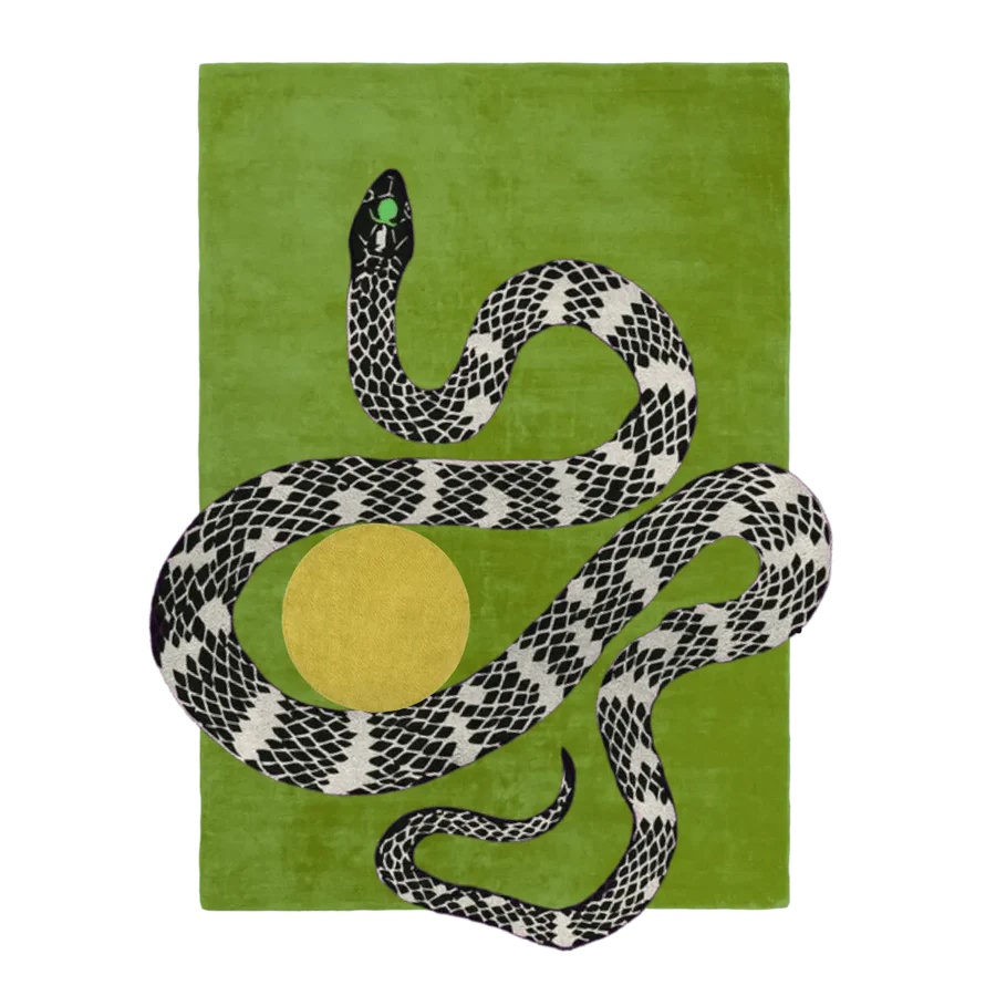 Snake Hand Tufted Wool Rug -Bisha Rugs