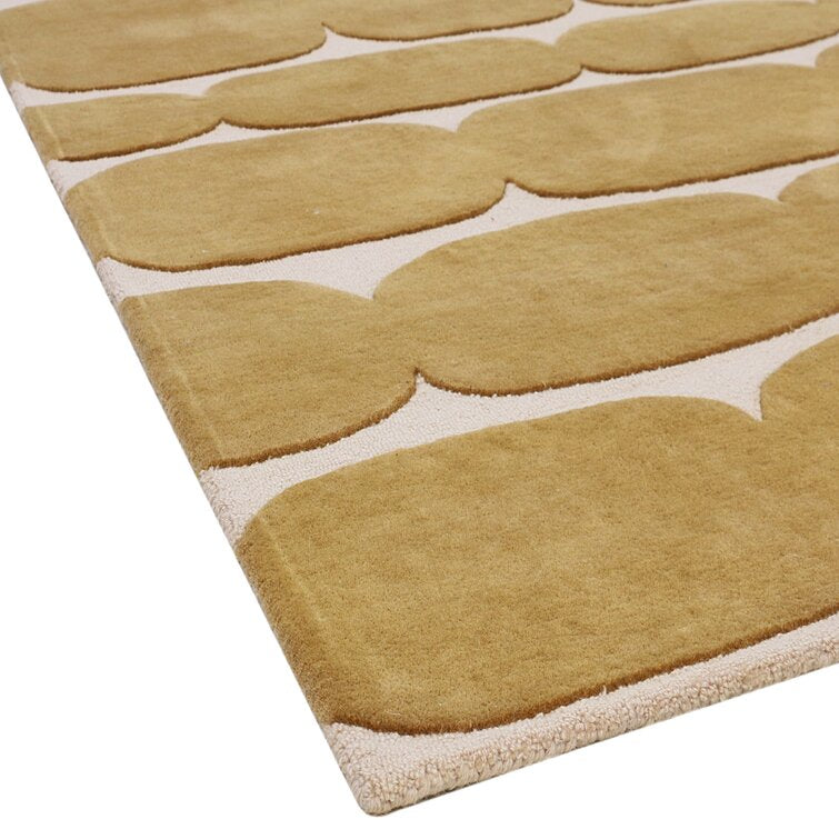 Mustard Color Wool Area Rug