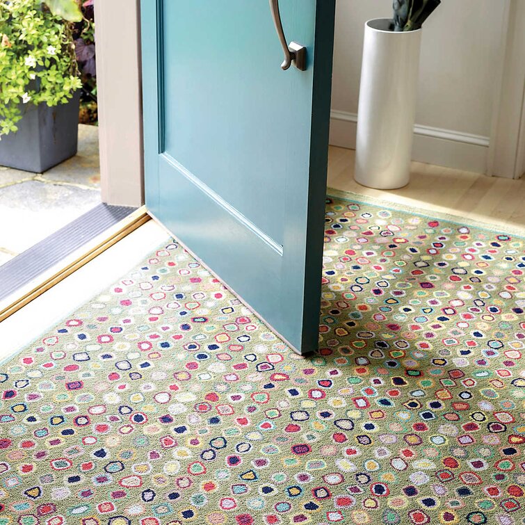 Cat's Paw Looped/Hooked Wool Area Rug