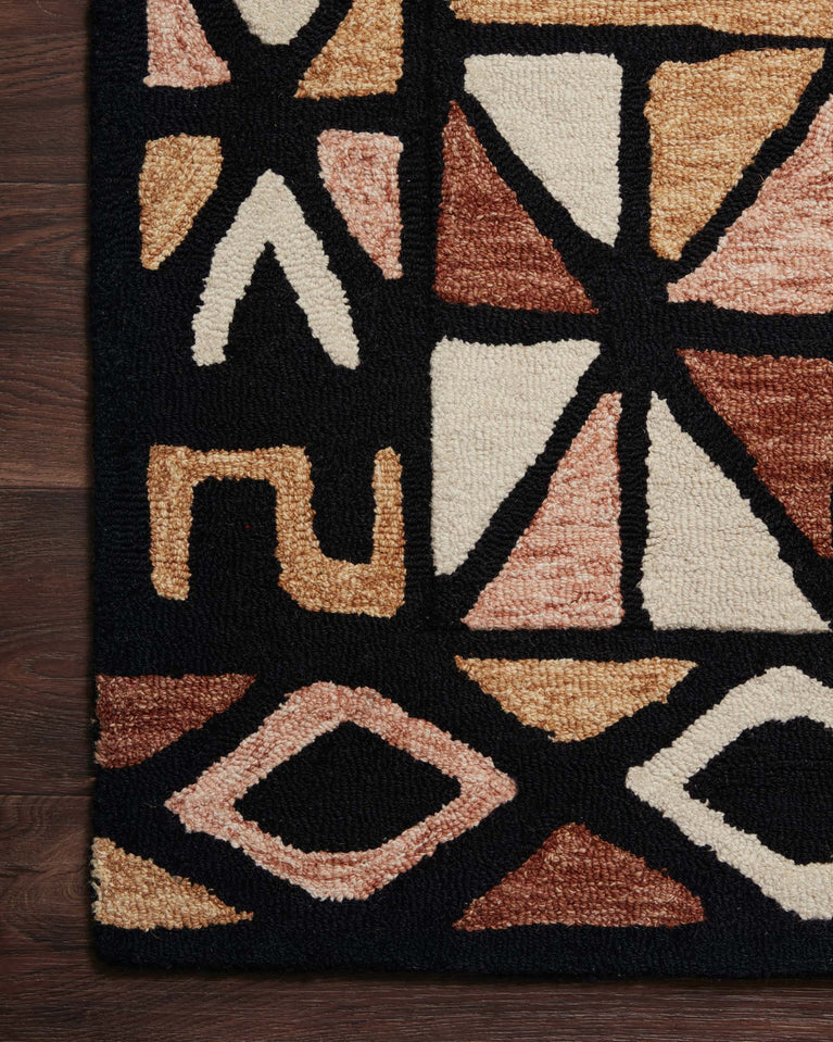 Hand Tufted Spice / Black Area Rug