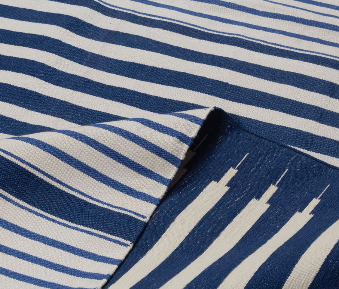 NIZAM – SHADES OF INDIGO & OFF WHITE RUGS