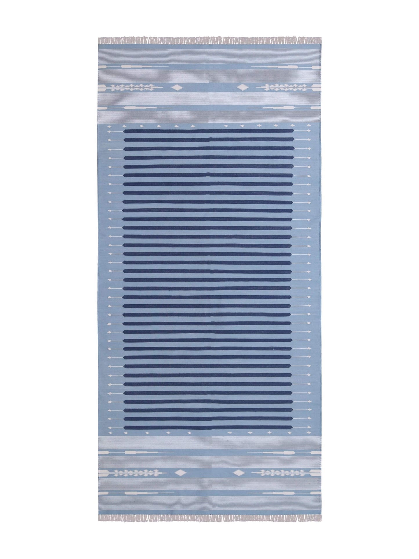 SANSKRIT CARNIVAL – SUMMER SKY WITH NAVY BLUE RUGS