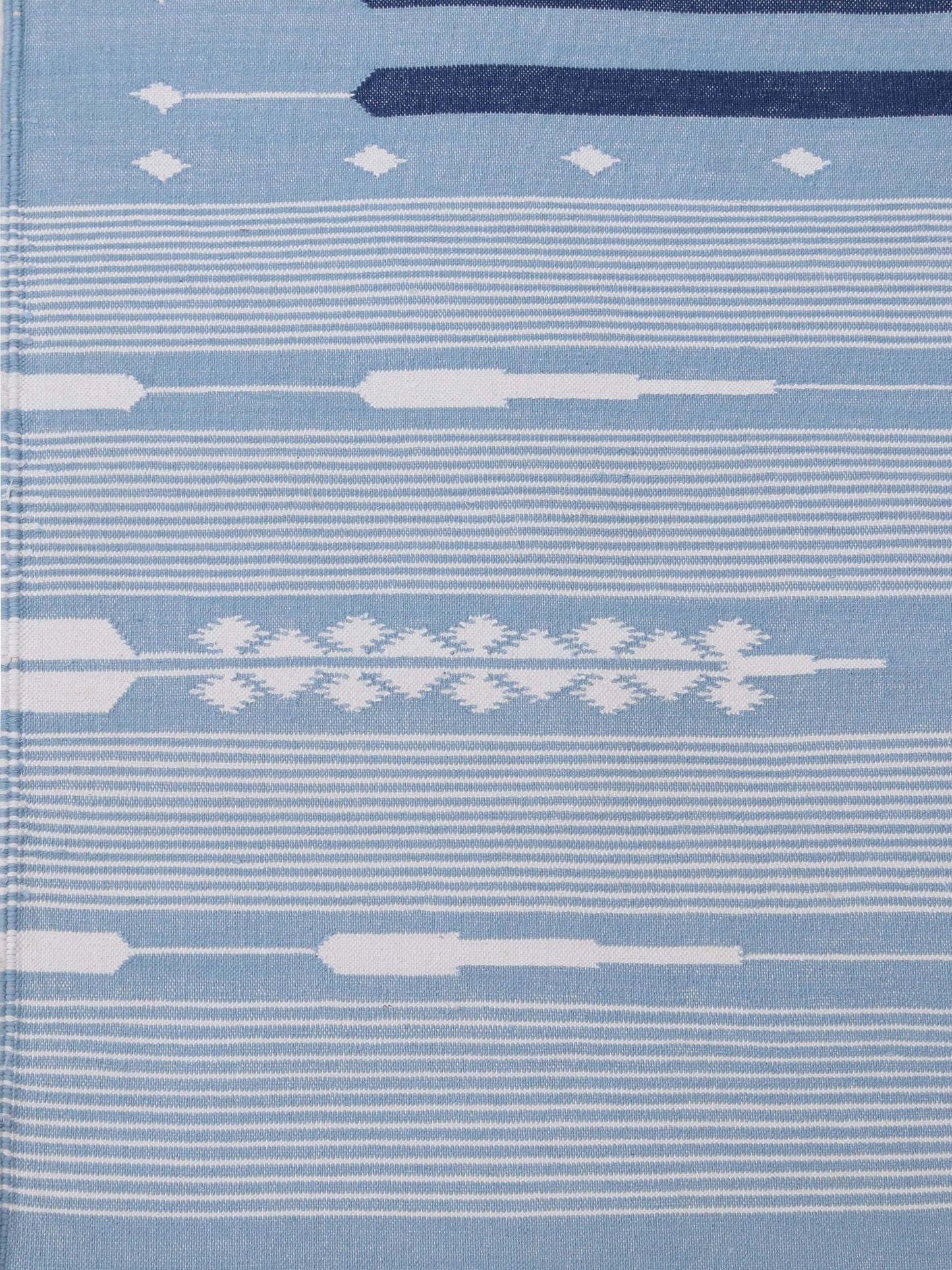 SANSKRIT CARNIVAL – SUMMER SKY WITH NAVY BLUE RUGS