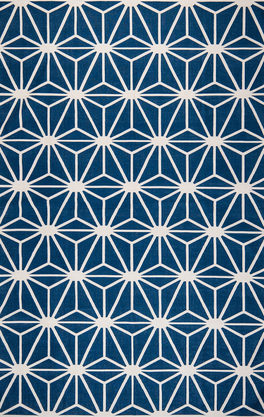 JAIPUR JALI – LONDON BLUE & WHITE RUGS