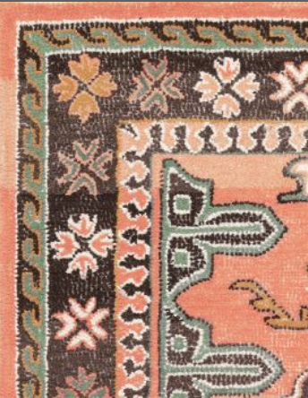 Orange Earthen Umber Area Rug