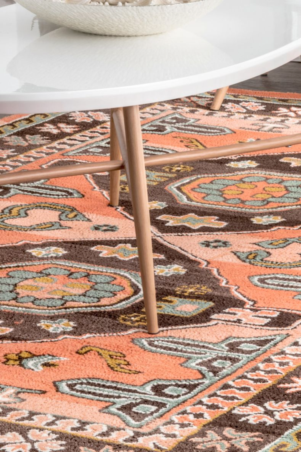 Orange Earthen Umber Area Rug